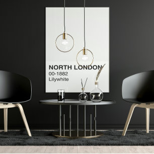 Poster North London Lilywhite - Pleine largeur