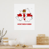 POSTER NORTHERN IRISH MAP (Cuisine)