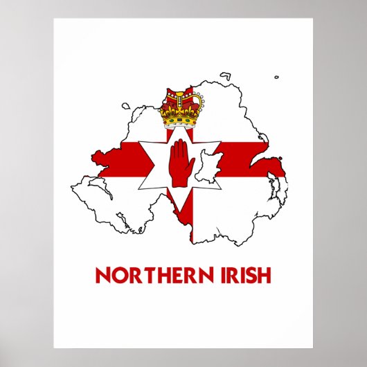 POSTER NORTHERN IRISH MAP (Devant)