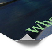 Poster Northern Light avec citation (Coin)