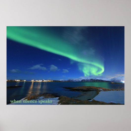 Poster Northern Light avec citation (Devant)