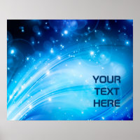 Northern Light Stars blue + votre texte et vos idé