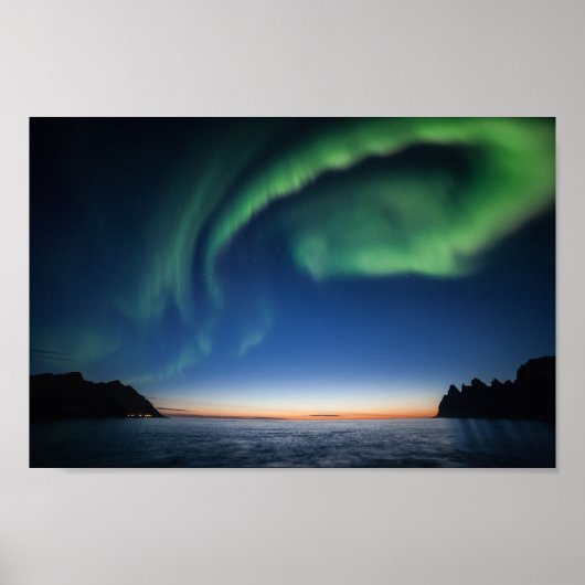 Poster Northern Lights in Norway (Devant)