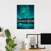 Poster Northern Lights, Islande Travel Artwork (Bureau à domicile)