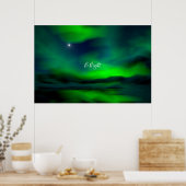 Poster *Northern Lights North Star Soyez une citation bri (Cuisine)