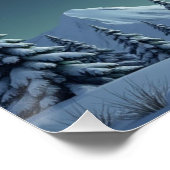 Poster Northern Lights Over Snowy Mountains (Coin)