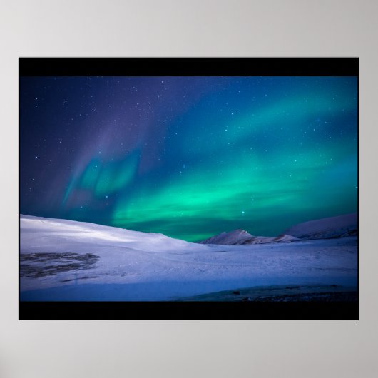 Poster Northern lights personnalisation personnalisation  (Devant)