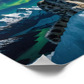 Poster “Northern Sky Wanderer” – Snow Leopard Portrait (Coin)