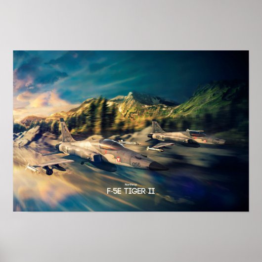 Poster Northrop F-5E Tiger II (Voorkant)