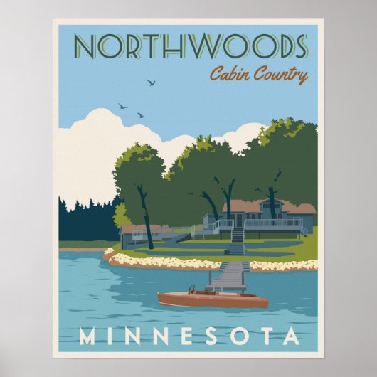 Poster Northwoods Pays Cabine (Devant)