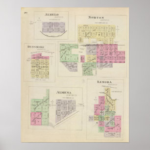 Poster Norton, Lenora, Almena, Densmore, Almelo, Kansas