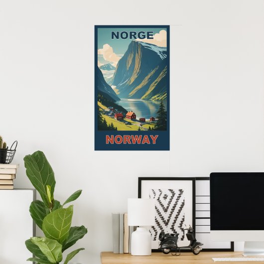Poster Norvège (Bureau à domicile)
