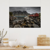 Poster Norvège Cabine des îles Lofoten (Cuisine)