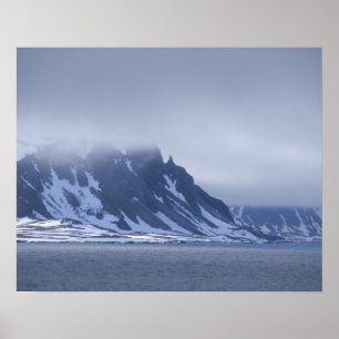 Poster Norvège, cercle Arctique, océan Atlantique Nord.