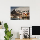 Poster Norvège Henningsvaer (Bureau à domicile)