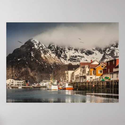 Poster Norvège Henningsvaer (Devant)