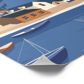 Poster Norvège Illustration de lieux de voyage célèbres (Coin)