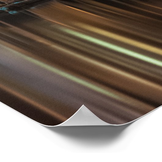 Poster Norvège Maisons Trondheim (Coin)