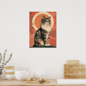Poster Norwegian Forest Cat Art Moderne (Cuisine)
