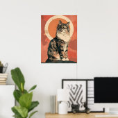 Poster Norwegian Forest Cat Art Moderne (Bureau à domicile)
