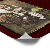 Poster Norwegian Girl a Spinning Wheel (Coin)