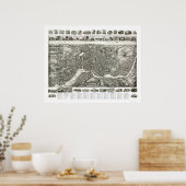 Poster Norwich CT Panoramic Map - 1912 (Cuisine)