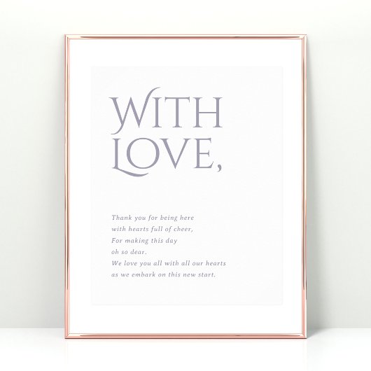 Poster Norwich Mariage Merci pour assister au panneau