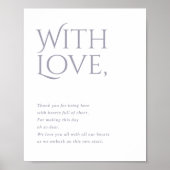 Poster Norwich Mariage Merci pour assister au panneau (Devant)