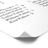 Poster Nos gens préférés | Graphique de sièges alphabétiq (Coin)