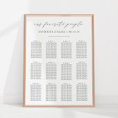 Poster Nos gens préférés | Graphique de sièges Mariage de