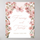 Poster Nos petites filles papillon rose Faveurs et les cu (Devant)