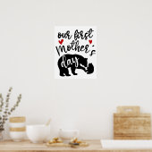 Poster Nos premiers Coeurs de la Fête des mères Mama Bear (Cuisine)
