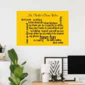 Poster Nos règles de classe scolaire (Bureau à domicile)