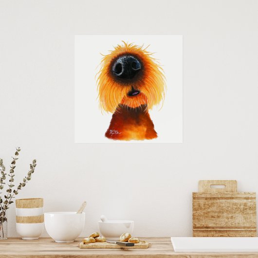 Poster Nosey Dog ' SMELLS LiKe SuNSHiNe ' par Shirley Mac (Cuisine)
