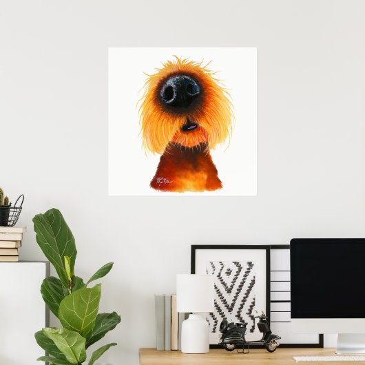 Poster Nosey Dog ' SMELLS LiKe SuNSHiNe ' par Shirley Mac (Bureau à domicile)