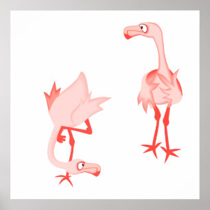 Poster Nosey flamingo