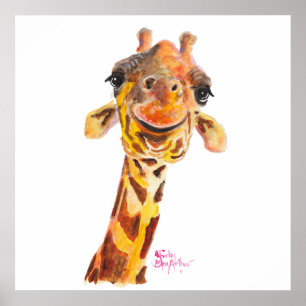 Poster Nosey Giraffe ' Jo ' by Shirley MacArthur