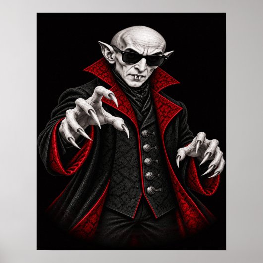 Poster Nosferatu Vampire Rétro Cool (Devant)