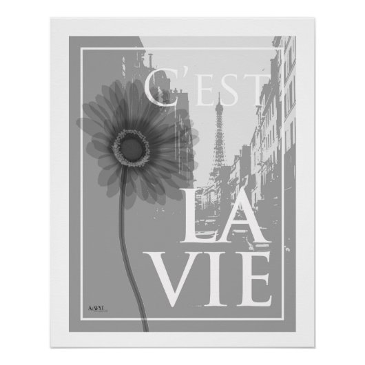 Poster nostalgic flower art -gerbera- (Devant)