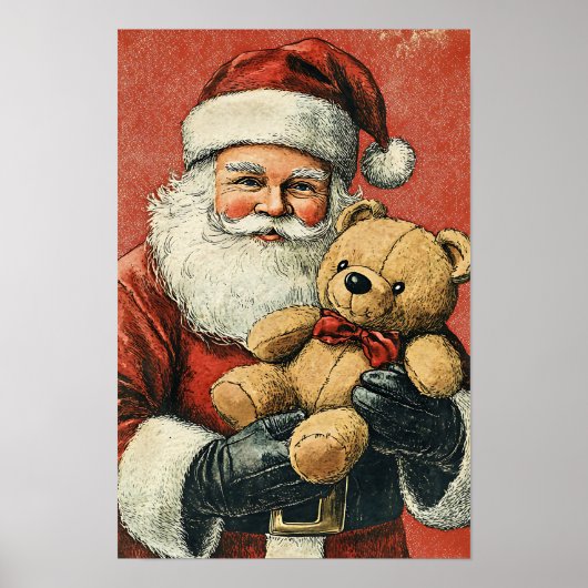 Poster Nostalgic Vintage Christmas Santa (Devant)