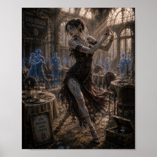 Poster Nostalgie / Danseur de tango / Vieux restaurant (Devant)