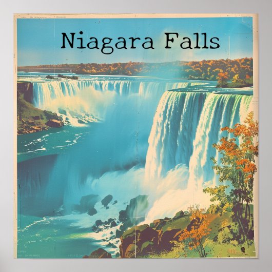 Poster Nostalgie de Niagara Falls : Art Voyage de style V (Devant)