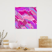 Poster Nostalgie des années 90 Pop Art en Magenta (Cuisine)