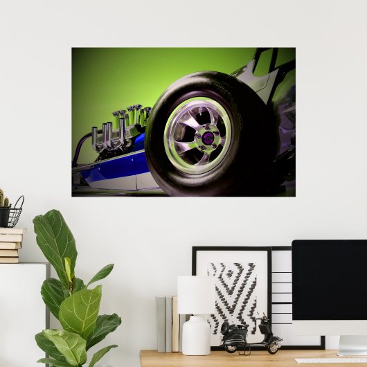 Poster Nostalgie Dragster (Bureau à domicile)