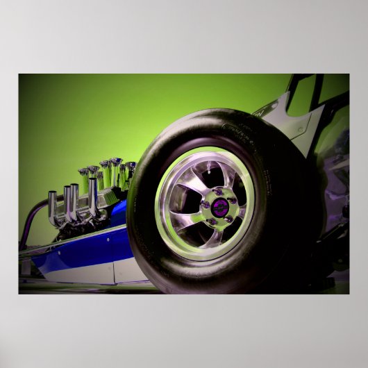 Poster Nostalgie Dragster (Devant)