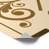 Poster Nostalgie florale : arrière - plan vintage classiq (Coin)