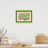 Poster nostalgique du dîner de maman 16 x 20 (Cuisine)
