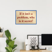 Poster Not a Problem Why Secret (Bureau à domicile)