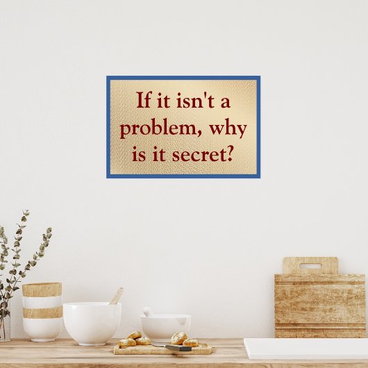Poster Not a Problem Why Secret (Cuisine)