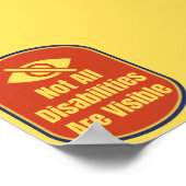 Poster Not All Disabilities Are Visible - Blind Version (Coin)